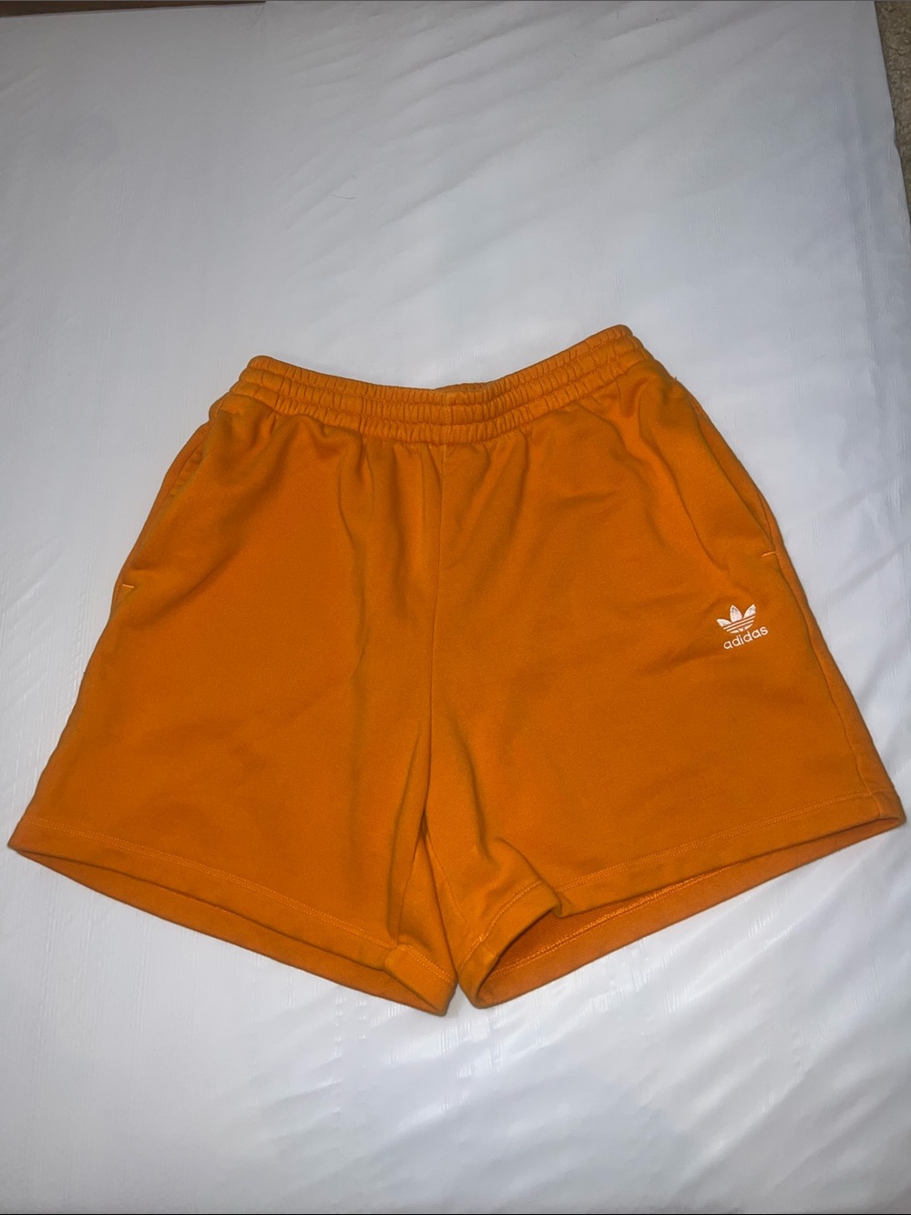 adidas Women’s Orange Trefoil Athletic Shorts